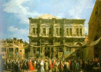 Canaletto - Venice: The Feast Day of St. Roch (The Doge Visiting the Church and the Scuola di San Rocco)