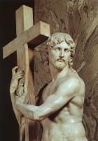 Michelangelo - Christ Carrying the Cross, detail, marble sculpture