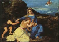 Titian - Madonna and Child with the Young St. John the Baptist and St. Catherine