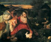 Titian - La Vierge au Lapin a la Loupe