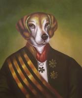 Unknown - Oil painting of dog