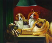 Unknown - Oil painting of dog