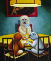 Unknown - Oil painting of dog