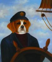 Unknown - Oil painting of dog