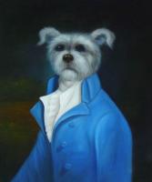 Unknown - Oil painting of dog