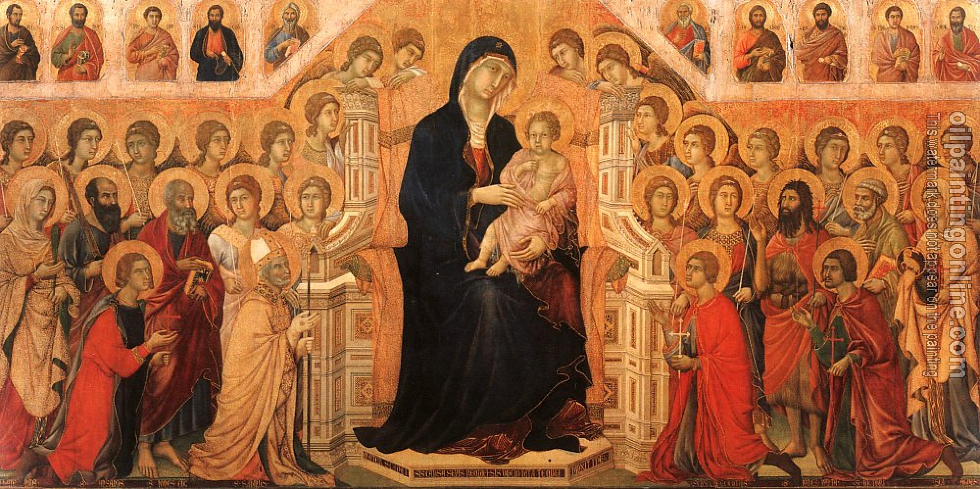 Buoninsegna, Duccio di - Madonna and Child Enthroned with Angels and ...