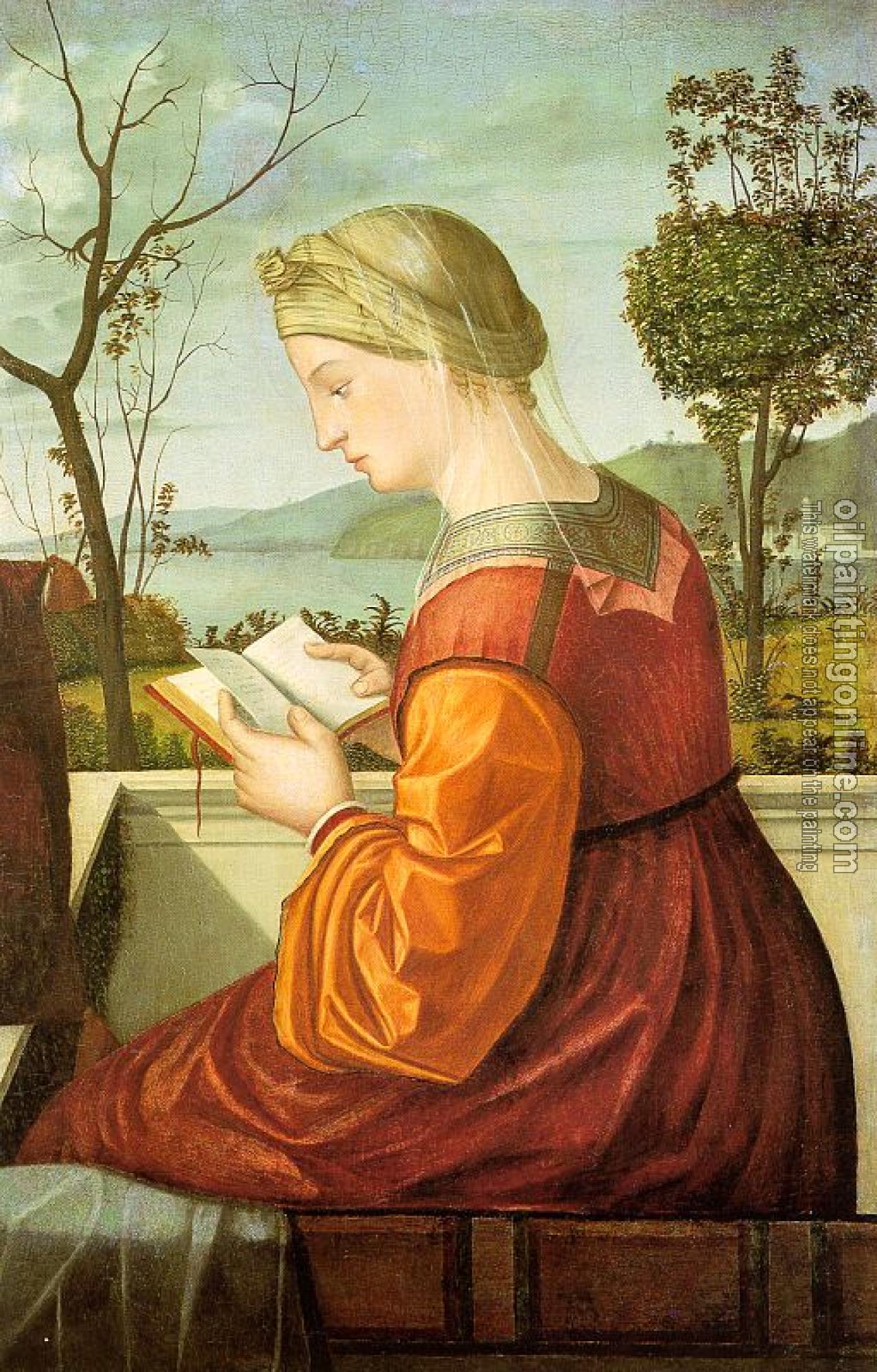 Carpaccio - The Virgin Reading, possibly a fragment of a much larger work