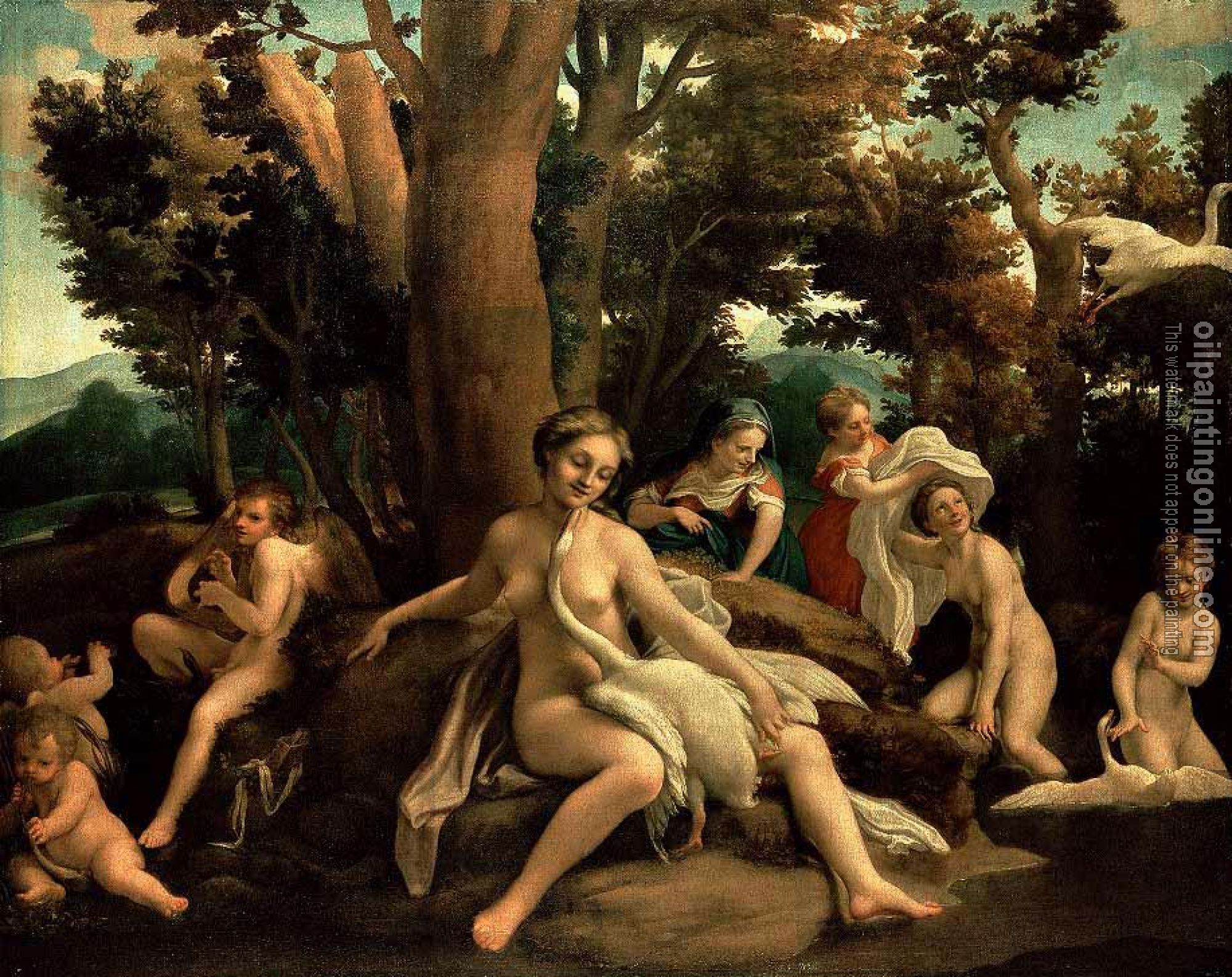 Correggio - Leda with the Swan