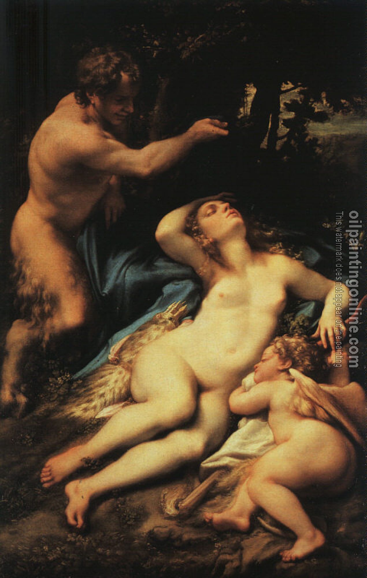 Correggio - Venus and Cupid with a Satyr