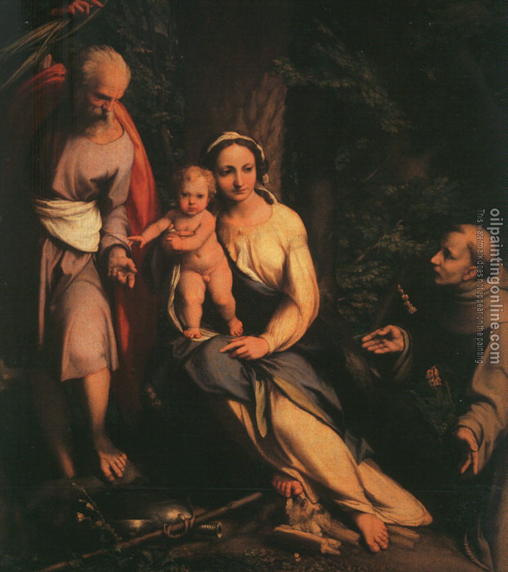 Correggio - The Rest on the Flight to Egypt with Saint Francis