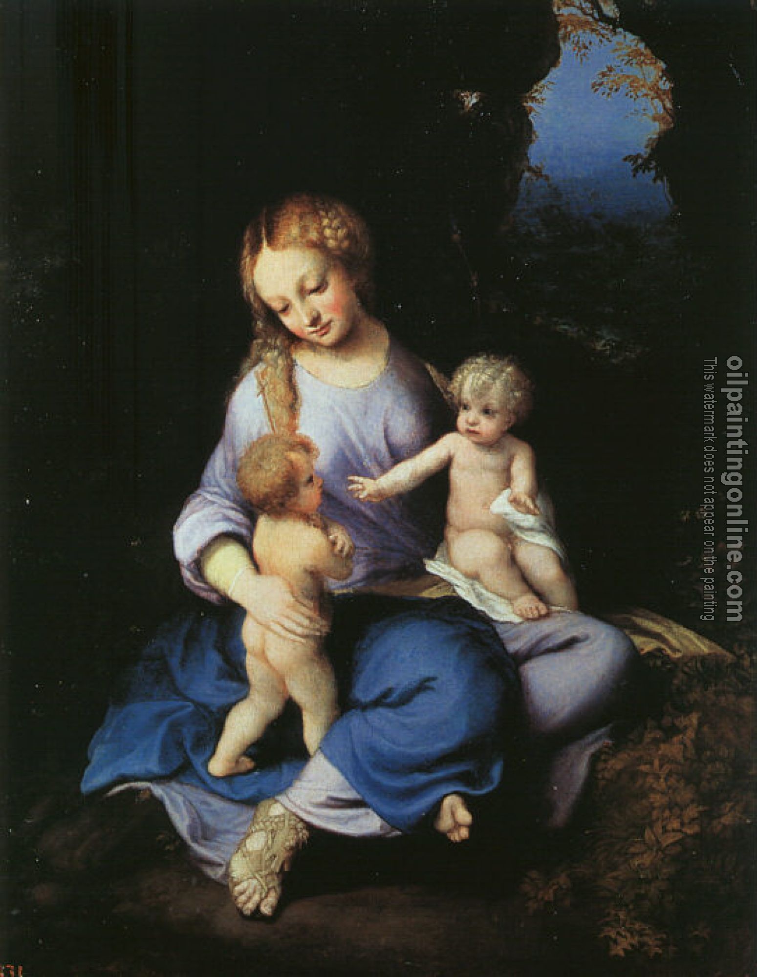 Correggio - Madonna and Child with the Young Saint John