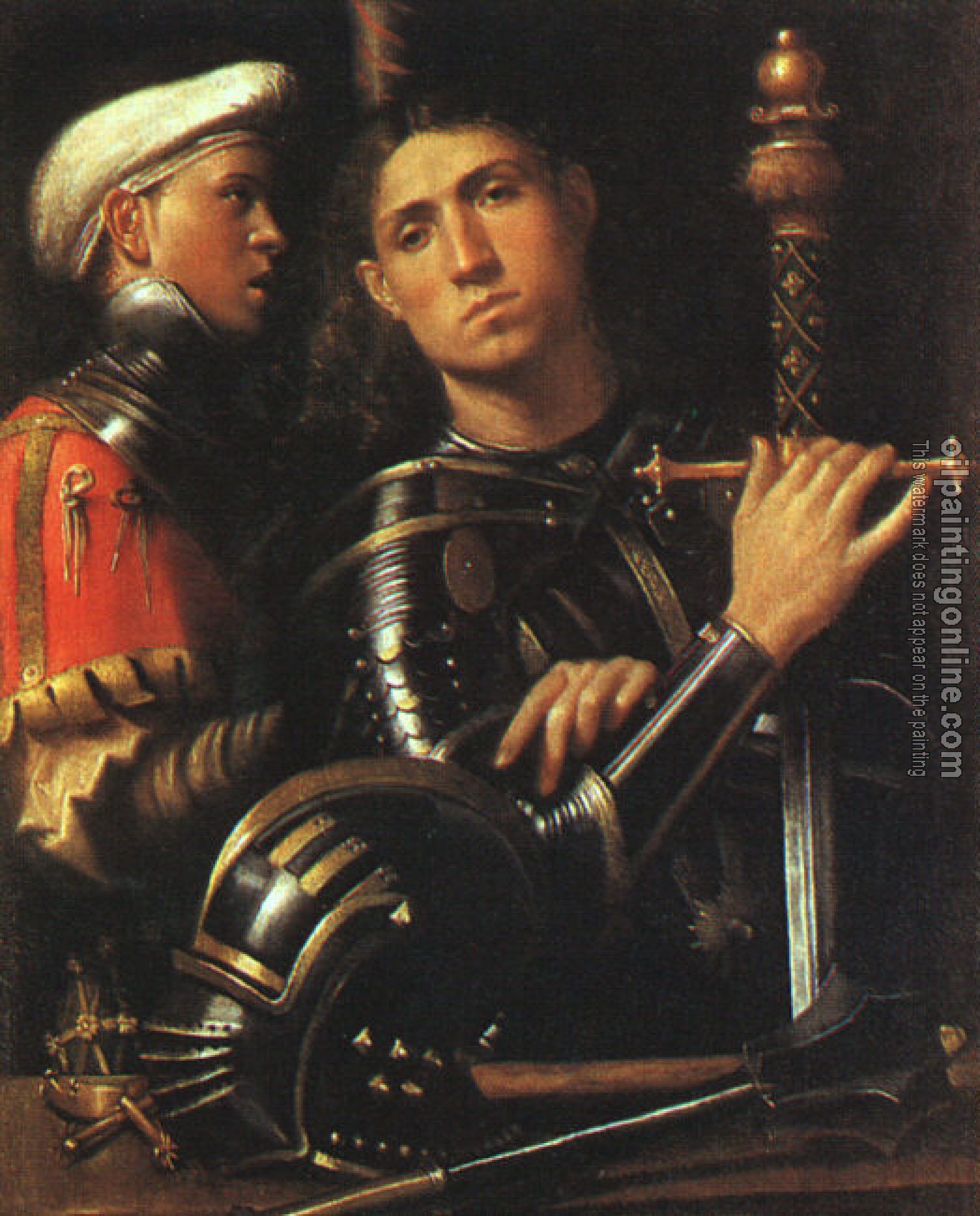 Giorgione - Portrait of Warrior with his Equerry