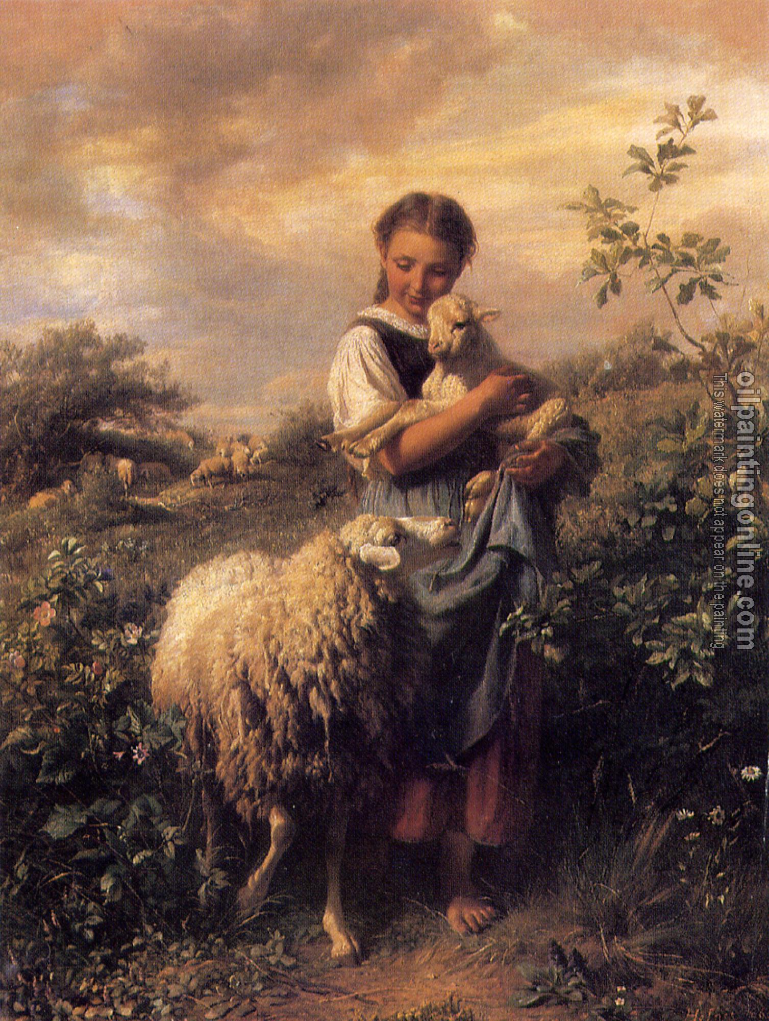 Oil Painting Reproduction - The Shepherdess