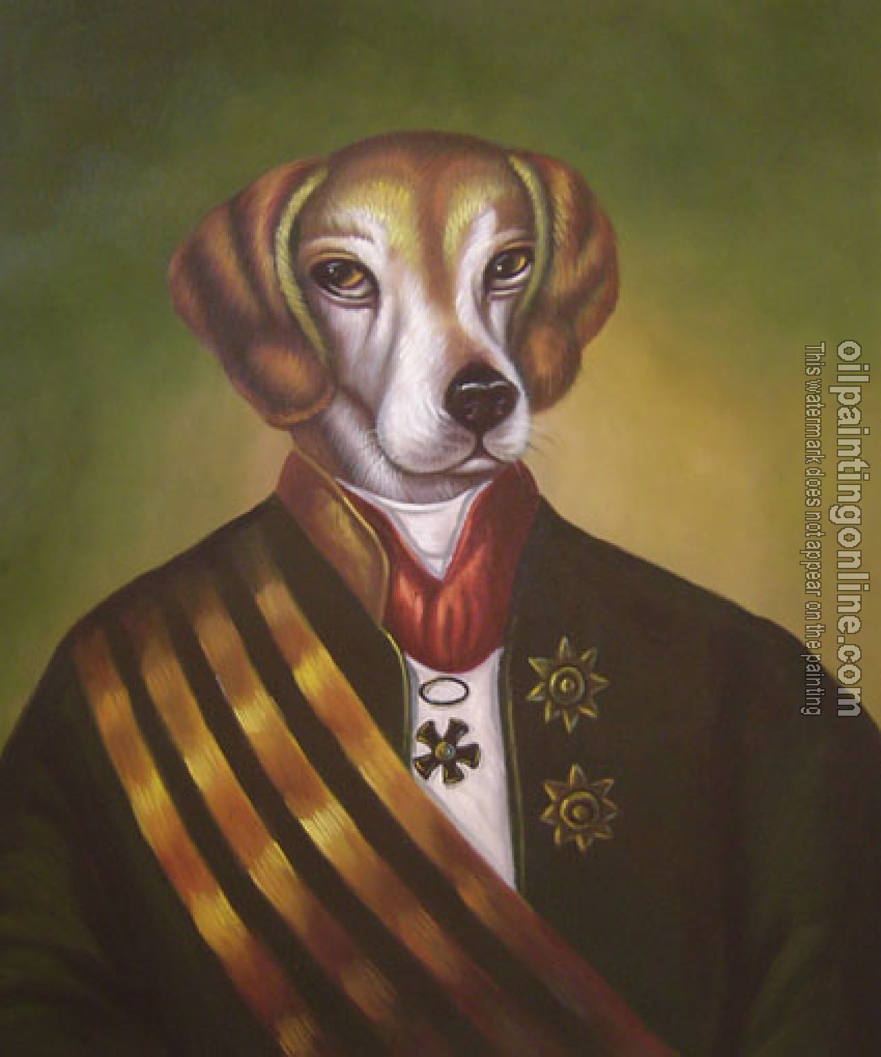 Oil Painting Reproduction - Oil painting of dog