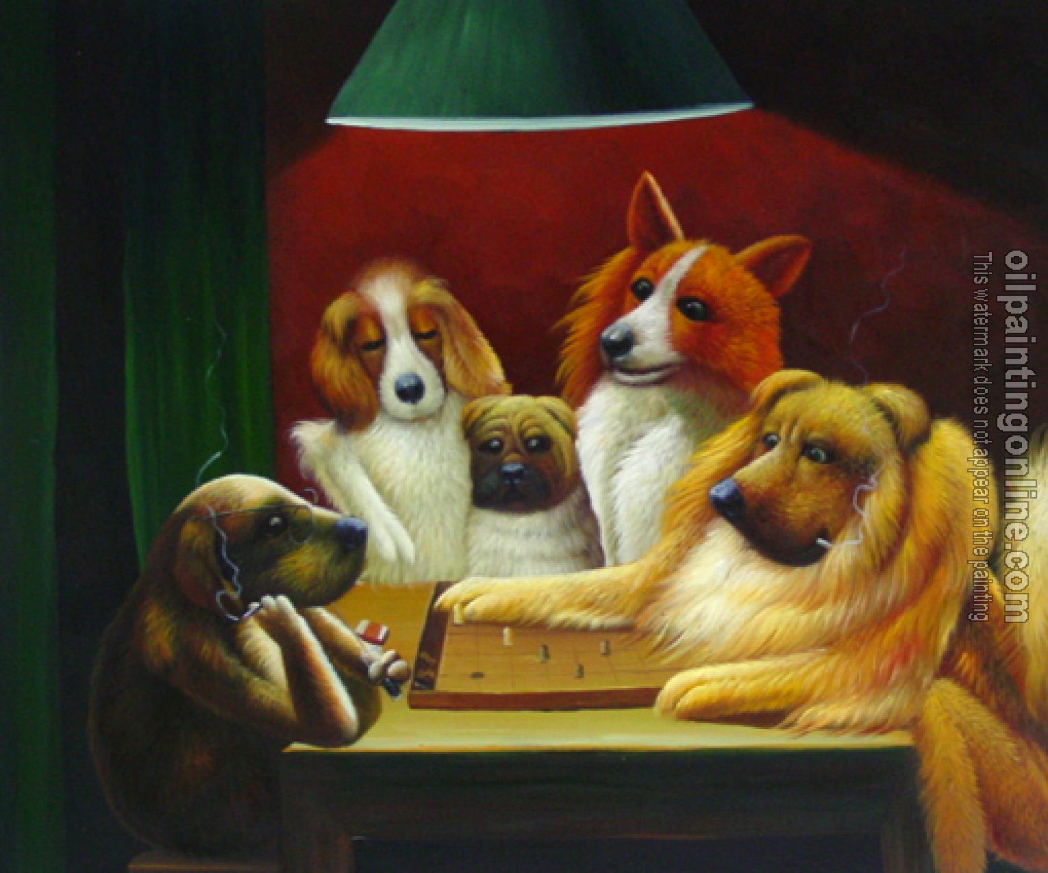 Oil Painting Reproduction - Oil painting of dog