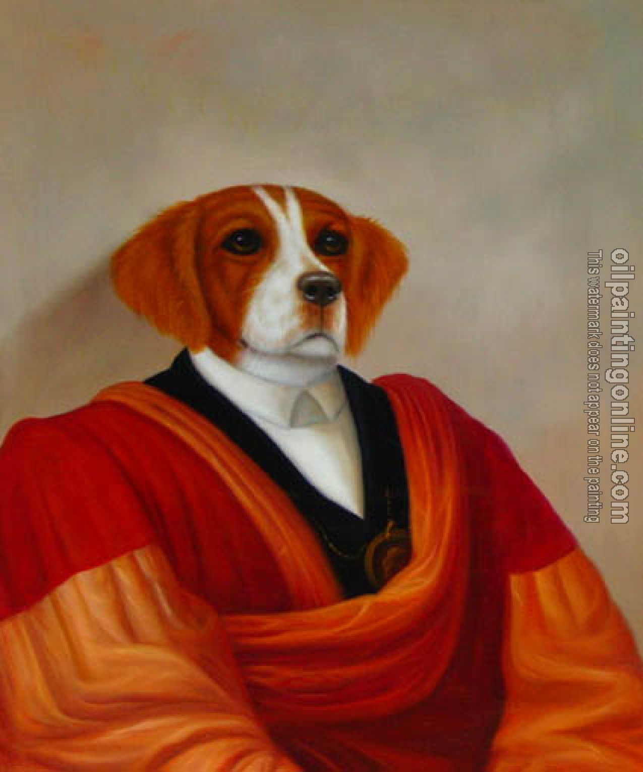 Oil Painting Reproduction - Oil painting of dog