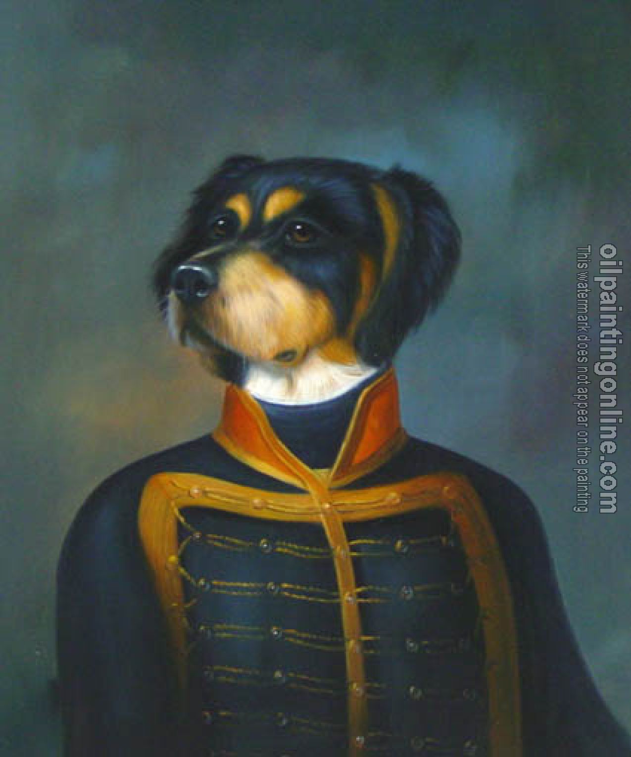 Oil Painting Reproduction - Oil painting of dog