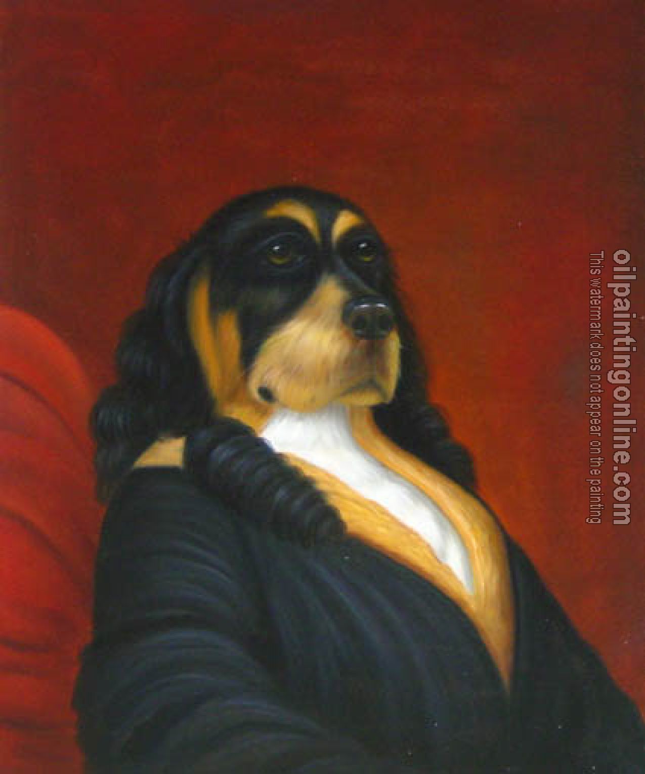 Oil Painting Reproduction - Oil painting of dog