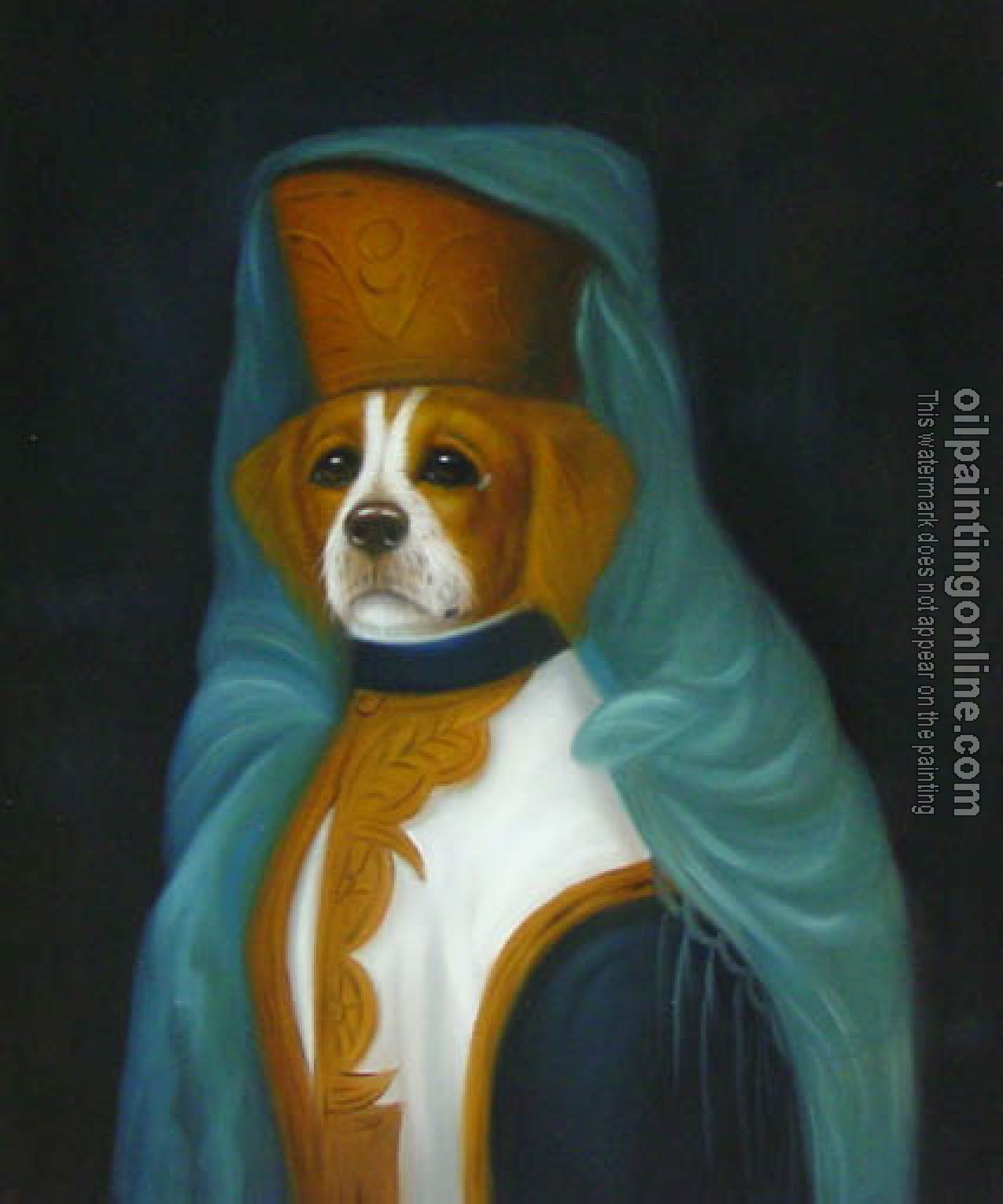 Oil Painting Reproduction - Oil painting of dog