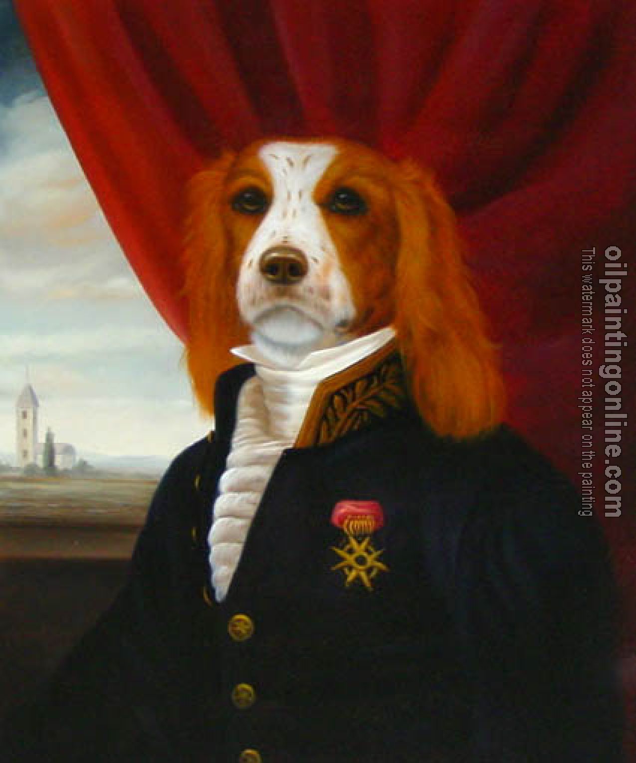 Oil Painting Reproduction - Oil painting of dog