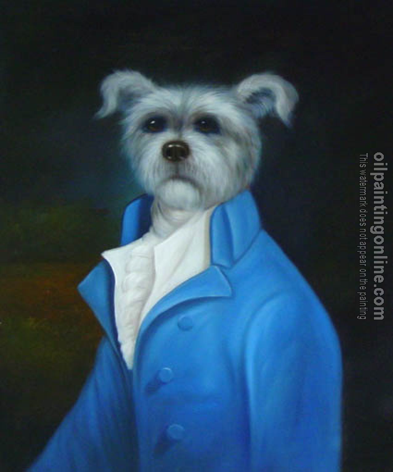 Oil Painting Reproduction - Oil painting of dog