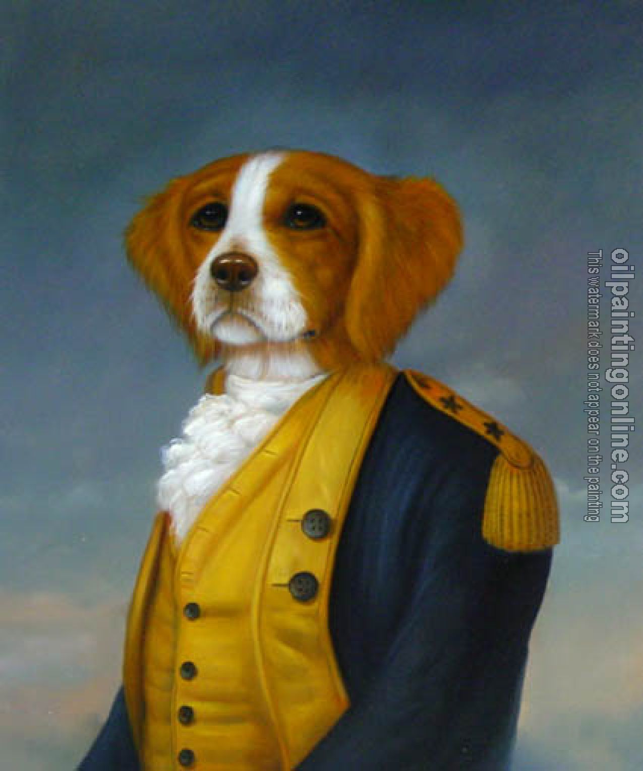 Oil Painting Reproduction - Oil painting of dog