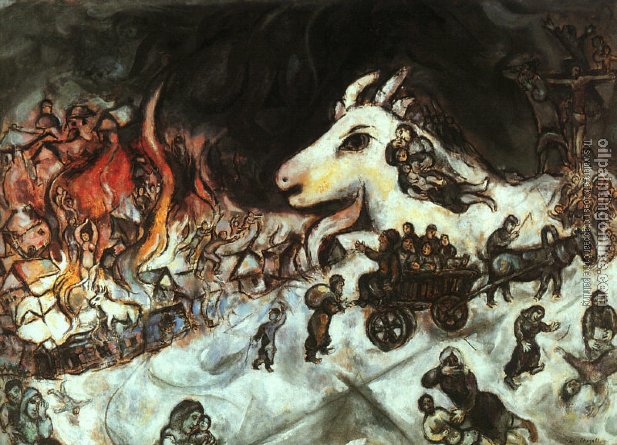 Chagall Hunting Chagall, Marc - War - Canvas Painting For Sale
